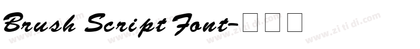 Brush Script Font字体转换